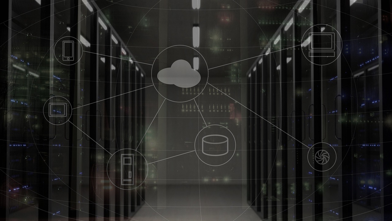 Server racks with a cloud and network overlay